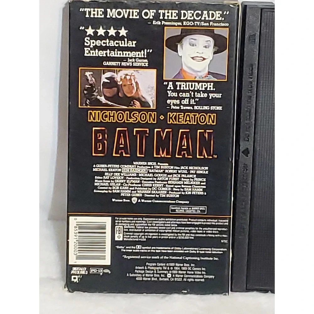 Batman Original (VHS, 1997)‎ Jack Nicholson Michael Keaton Warner
